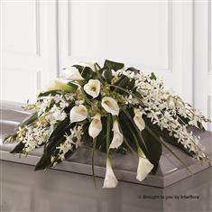 Callay Lily and Orchid Casket Spray